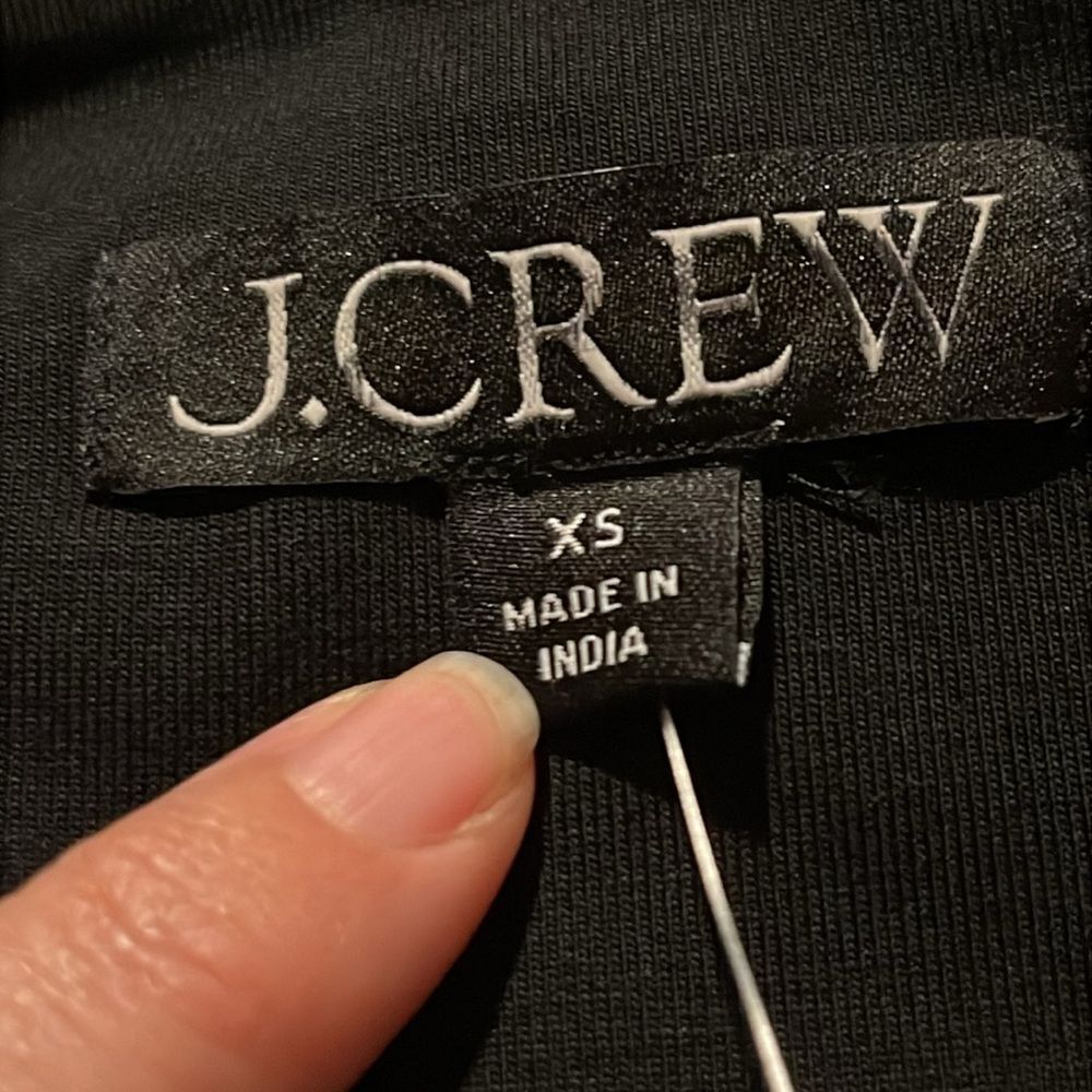 J Crew Drop Waist Mixy Dress Size XS in Black NWT - Picture 8 of 8